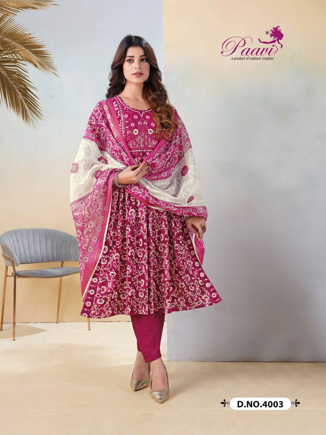 Saheli By Paavi Portion Printed Kurti With Bottom Dupatta Wholesale Price In Surat